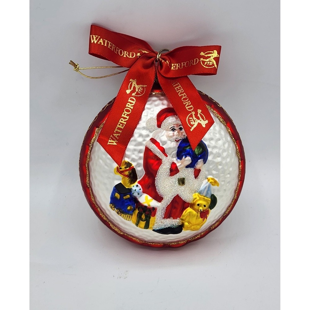 VTG Waterford Heirlooms Hand Blown Santa Christmas Ornament For Nordstrom 2003